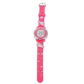 Toddler Digital Watch 3D Cartoon Style For Children 22X3CM In Rosy Color Featuring 3ATM Waterproof 1Pcs