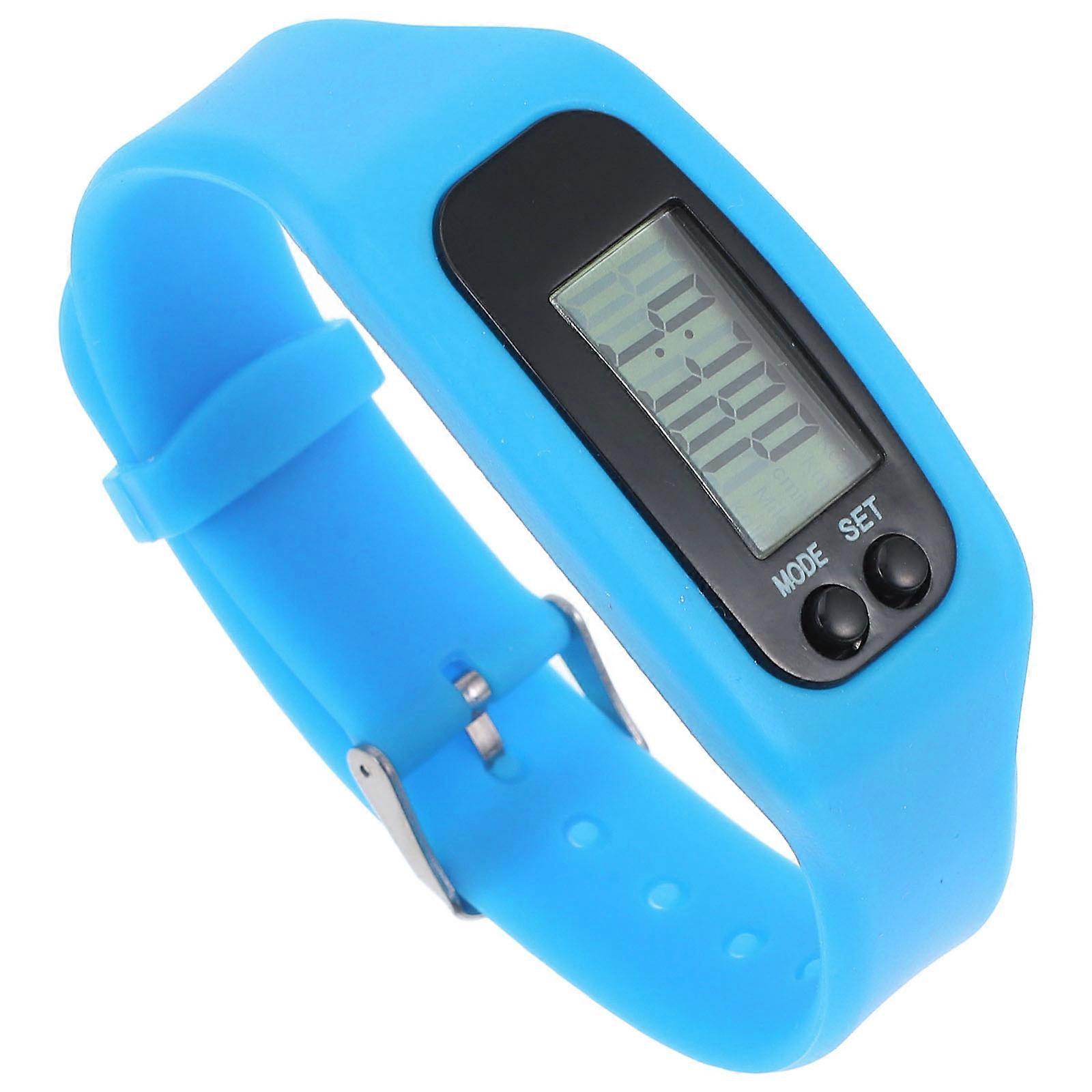 Silicone Wrist Pedometer Bracelet Watch for Step Counting
