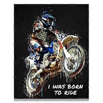 Eu Nasci Para Andar de Motocross - Quebra-cabeça de Pista de Motocross - Decoração de Parede para Quarto - Estilo Artístico 173