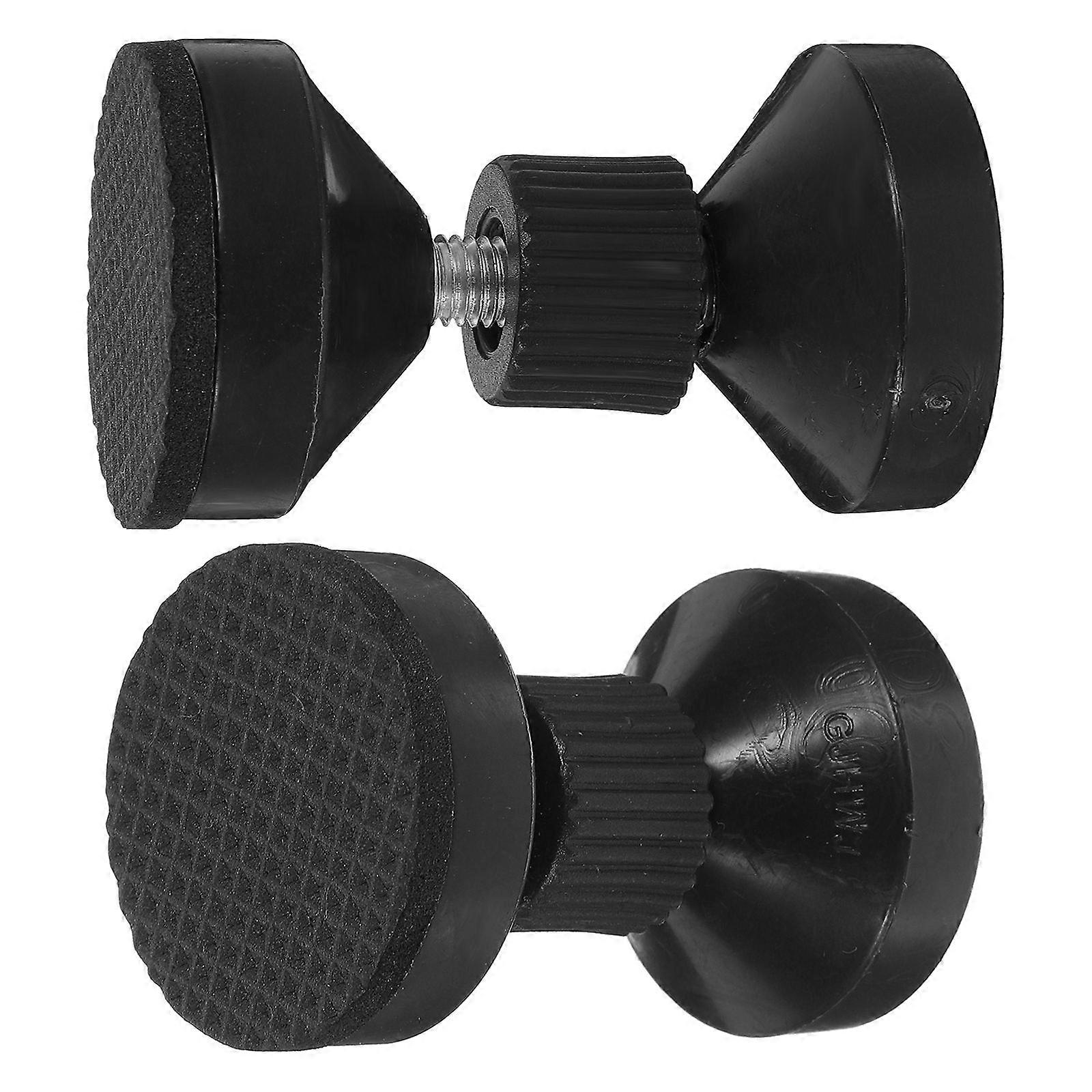 2Pcs Black Adjustable Bed Frame Anti-Shake Tool for Headboard Stabilizer