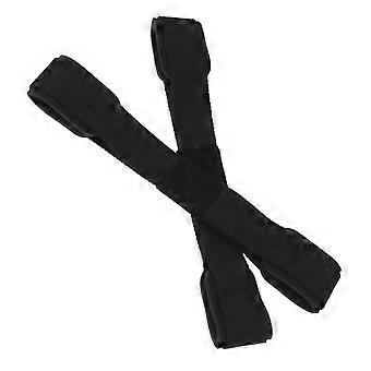 1Pair Black Hard Pull Power Belt Fitness Resistance Band for Exercise