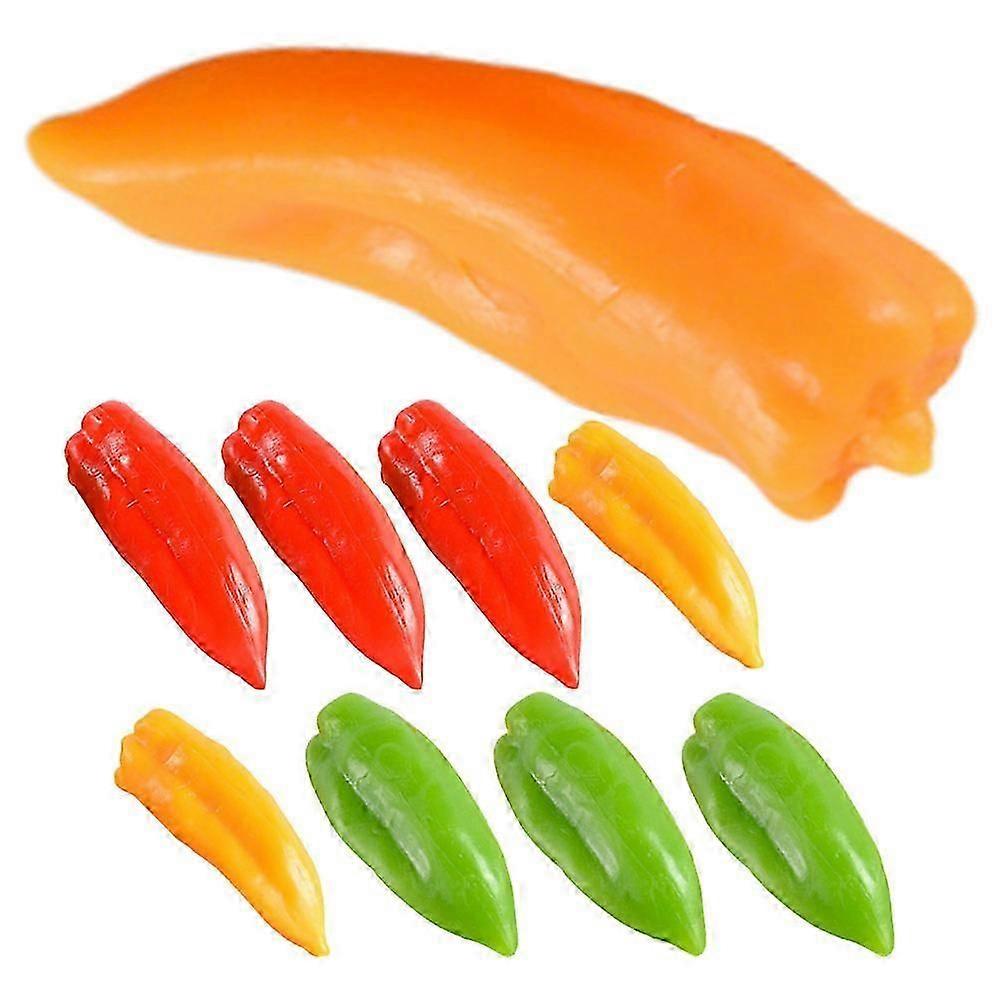 Mini Artificial Peppers PVC Pepper Model for Decoration 45Pcs Set