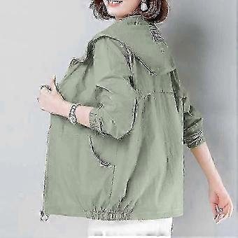 Women Jacket Thin Coat Casual Long Sleeve Hooded Jacket Female Windbreaker Sunscreen Jacket Outwear-Gooda