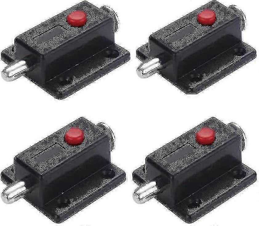 Automatic Spring Loaded Door Latch With Spring Button Black (10pcs)Edition 0519
