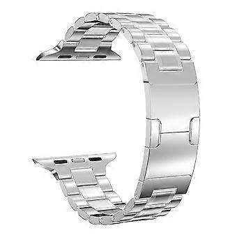 Metallarmband für Apple Watch Series 11, 10 (42 mm), 9, 8, 7 (41 mm), SE3, SE2, SE6, 5, 4 (40 mm), 3, 2, 1 (38 mm), Fünf-Perlen-Design