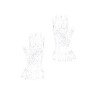 Guantes de vestir, guantes de novia para bodas, para decoración, 1 par, encaje blanco.