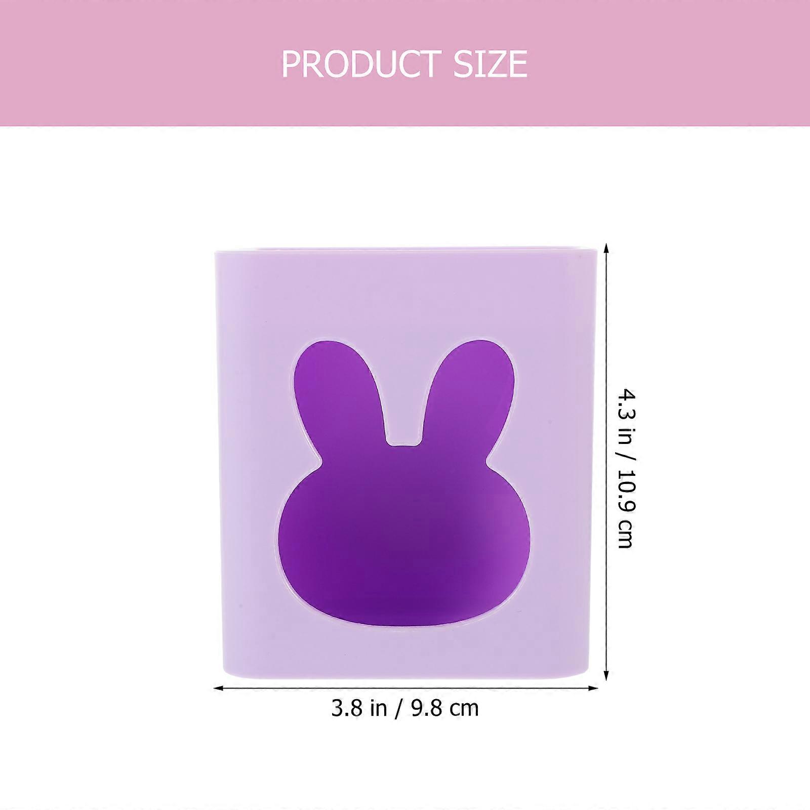 Violet Rabbit Pen Holder Multi-Function Pen Container for Office