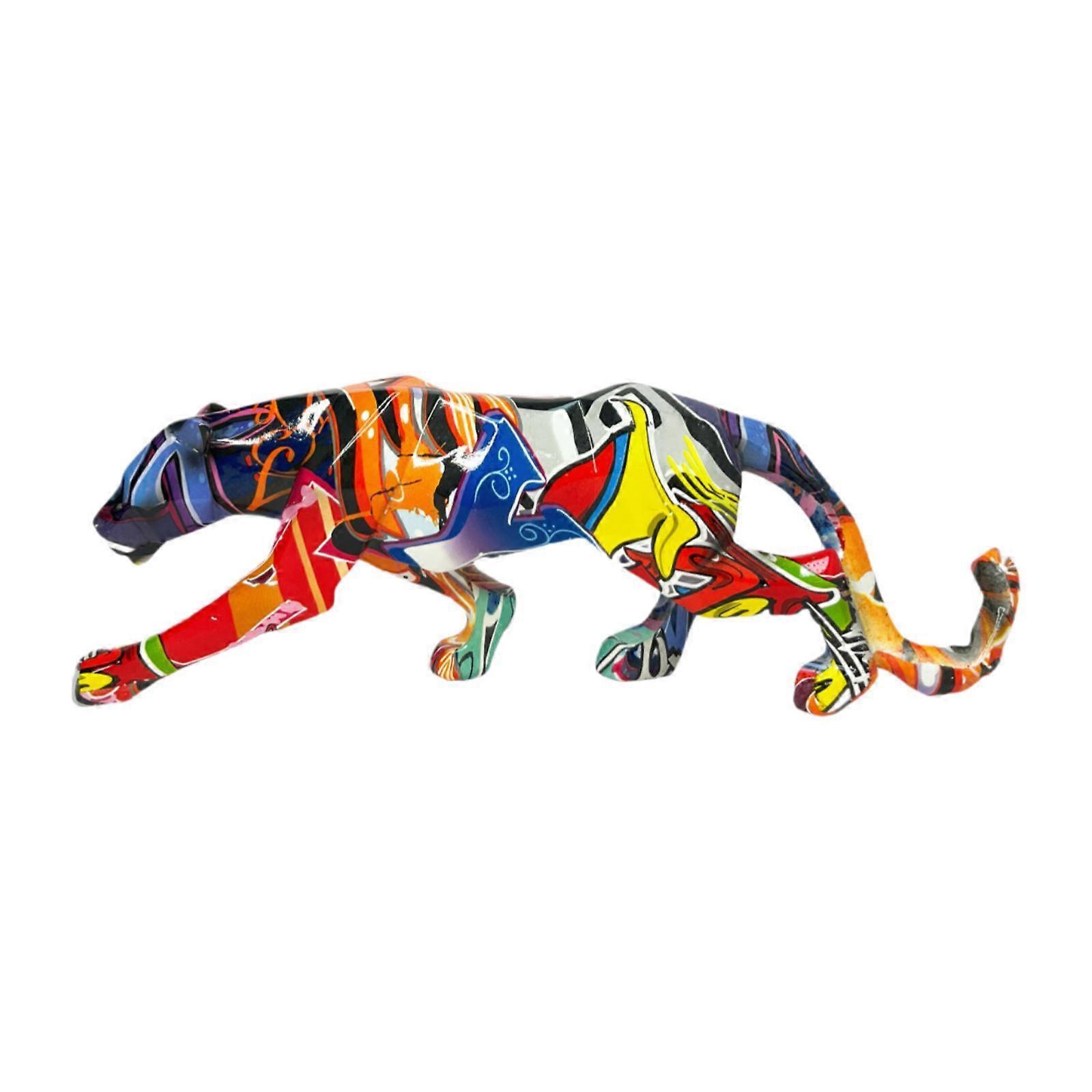 Leopard Statue Walking Leopard Ornament compatible with Bookshelf Decorative Fireplace