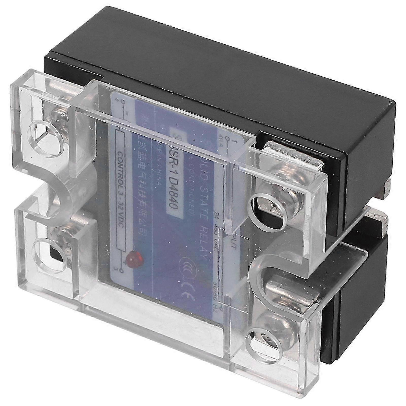 DC Control 40A Single Phase Solid State Relay with Protection Cover Device