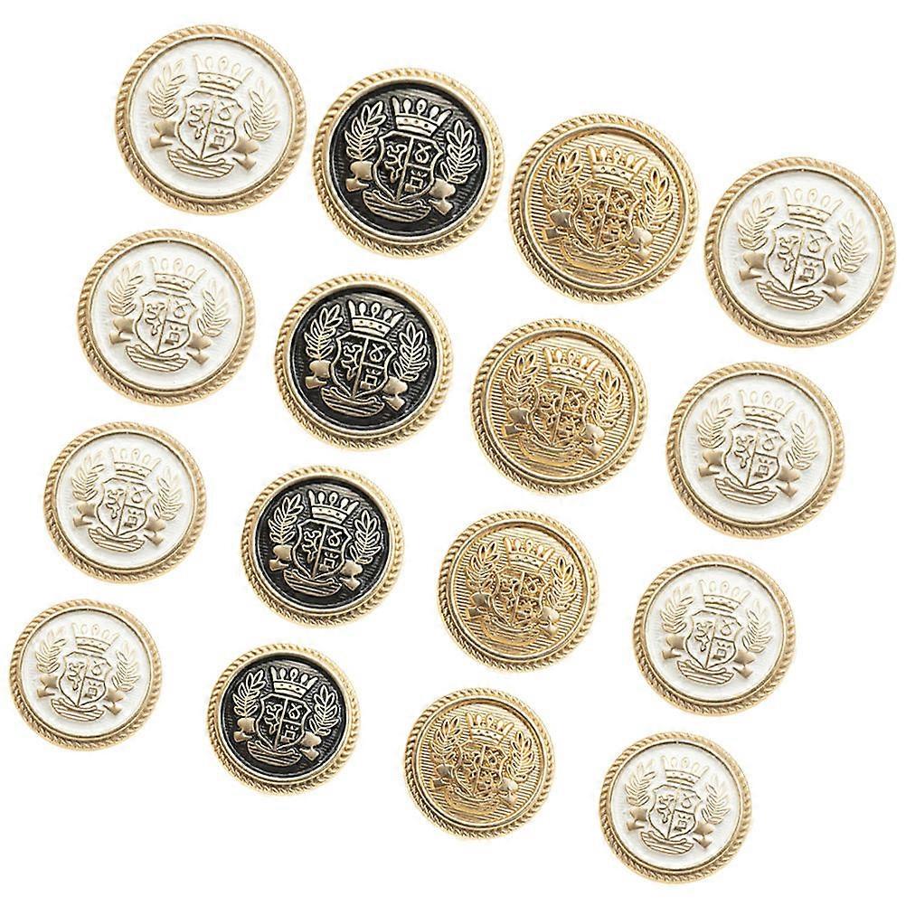 16pcs Sewing Buttons Delicate Alloy Decorative Button British Styled Button