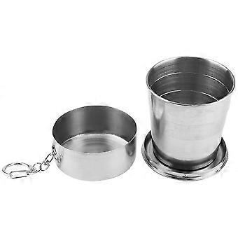 Gobelet pliable en acier inoxydable pour l'extérieur, idéal pour le camping et les voyages (4 compartiments, 250 ml)