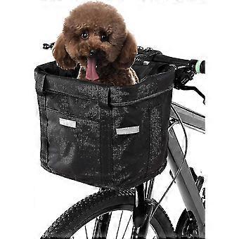 Koszyk rowerowy przedni, odpinany, wodoodporny, na kierownicę roweru, do transportu zwierząt, na ramę