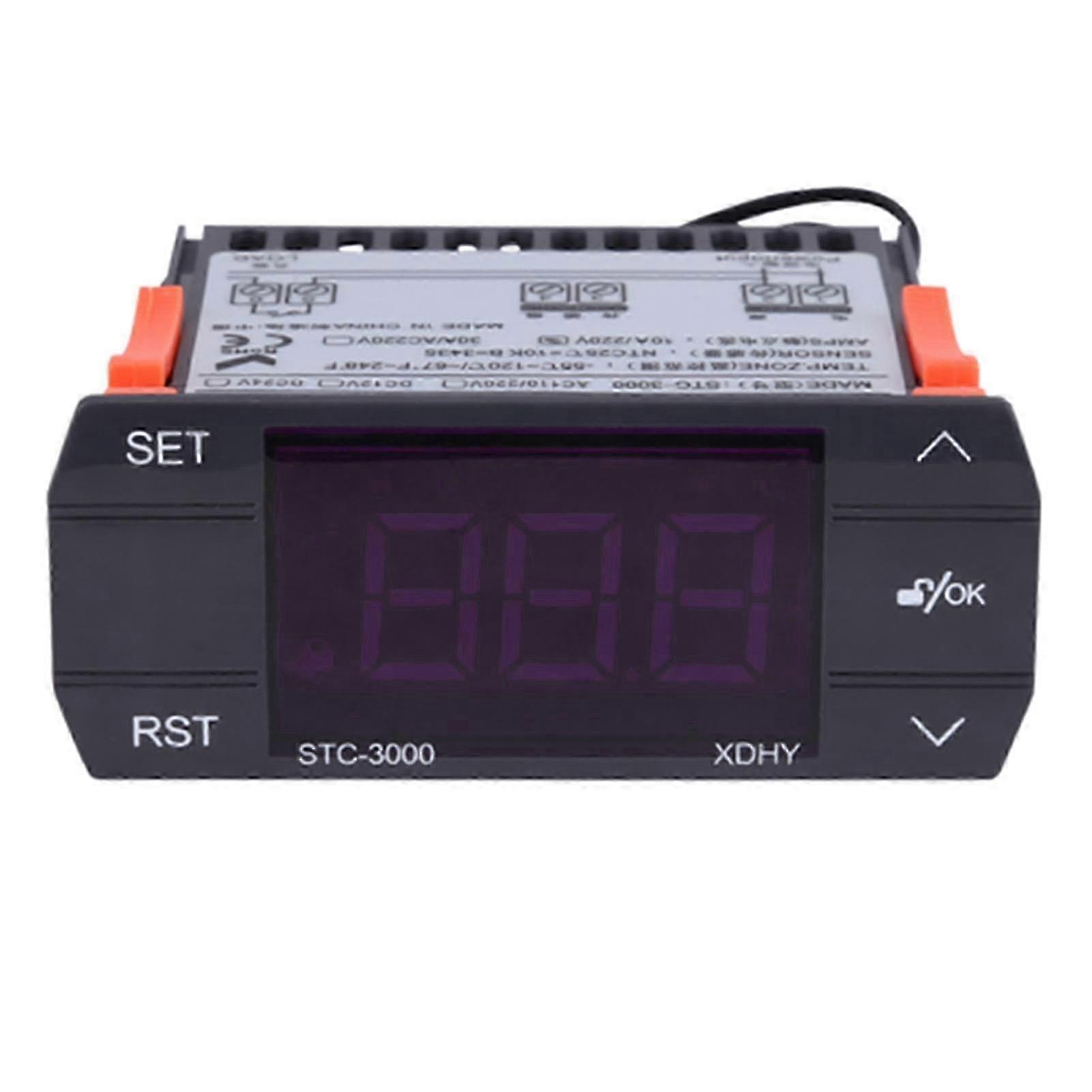 STC-3000 220V Digital Temperature Controller Thermostat with Sensor 30A Touch Screen