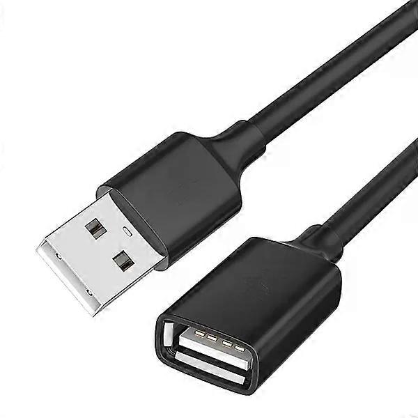 2PCS USB Data Cable Extension Data Cable SILVER Silver 2M