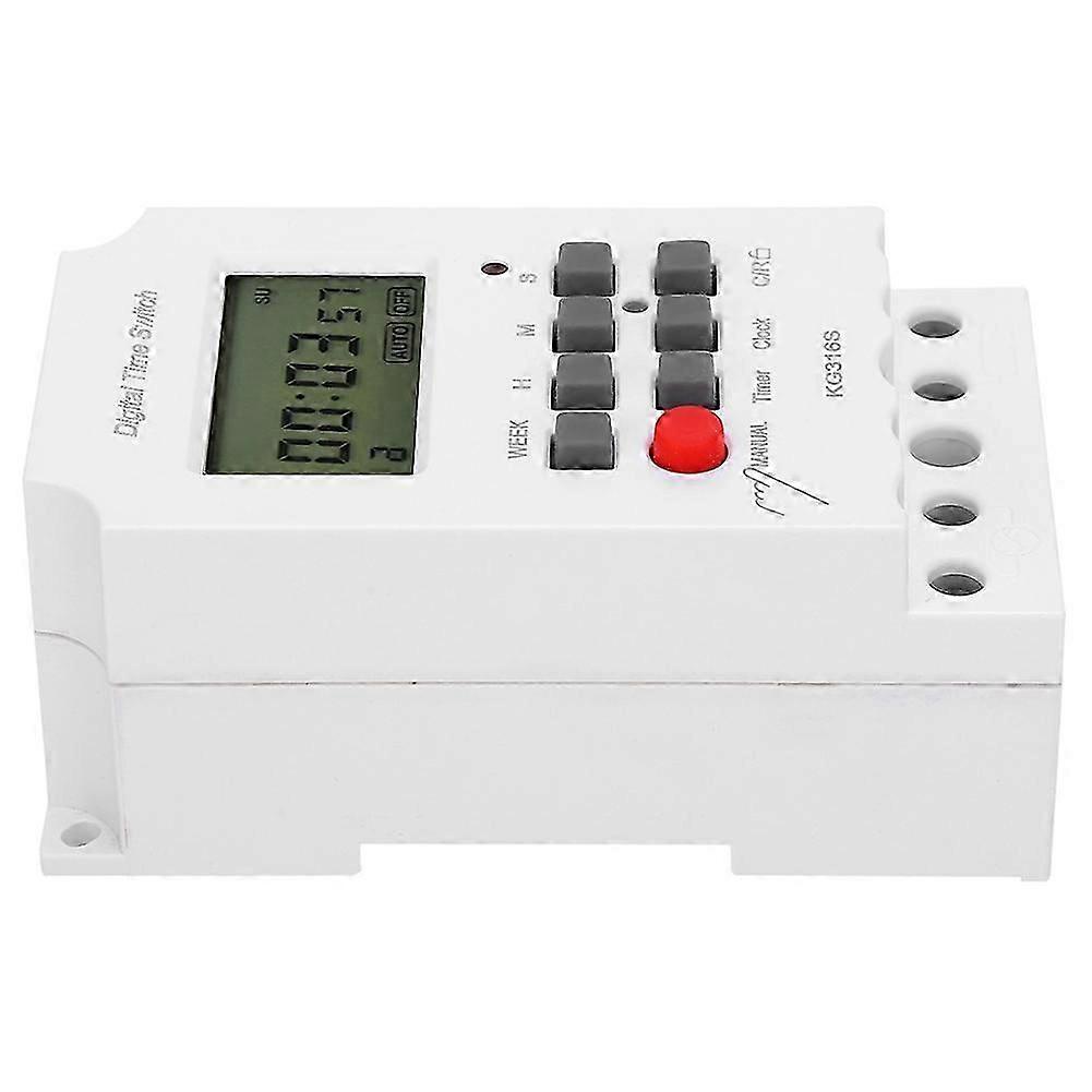 Digital Time Switch LCD MicroComputer Timer Second Control Timing 32 Groups On Off 220V KG316S