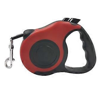 Retrátil Pet Leash Button Control Ergonomic Handle Safe Dog Walking Belt para Cat Rabbit 16.4ft Vermelho