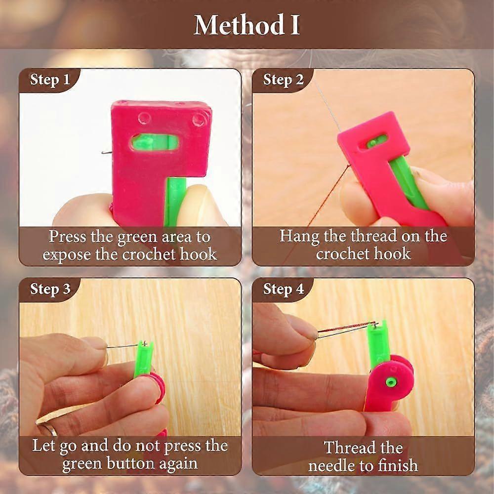Automatic Needle Threader,Needle Threaders for Hand Sewing Plastic Sewing Machine Needle Threader,Fast Needle Threader for Hand Sewing and , Suitable