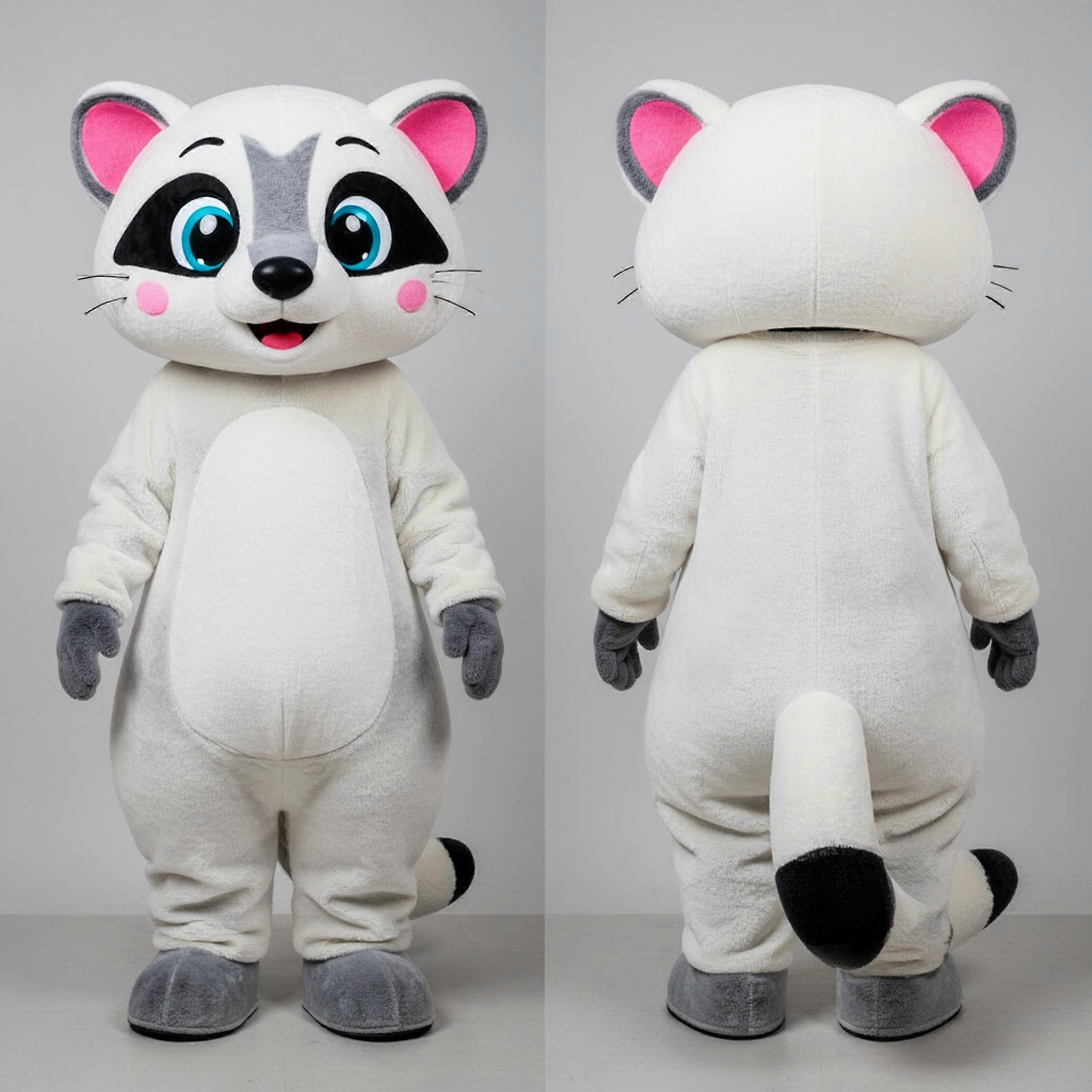 MASTICOT White Dapper Civet Mascot