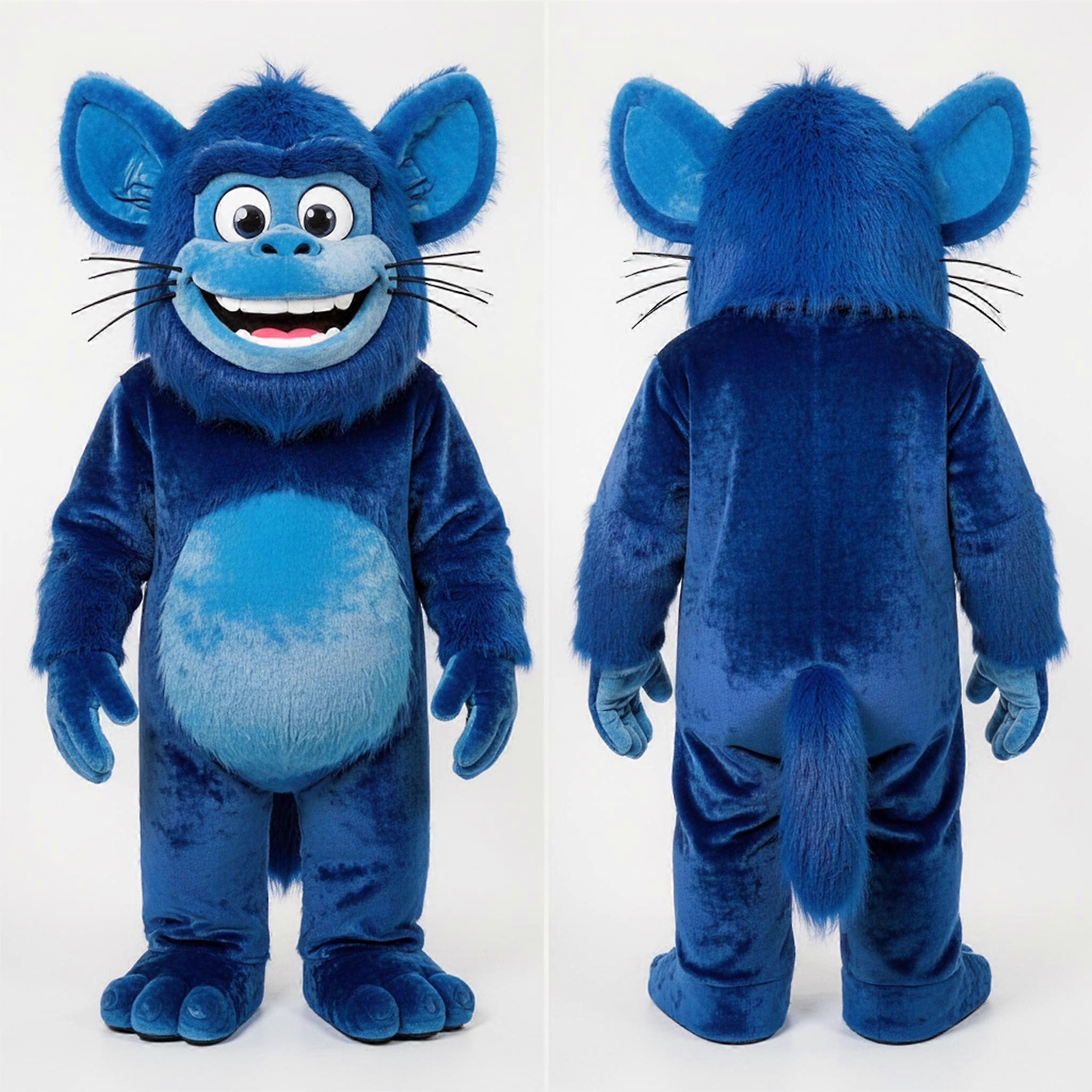 MASTICOT Cobalt Blue Playful Sasquatch Mascot
