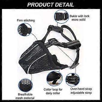 Dog Muzzle Air Mesh Soft Adjustable for Small Medium Large Dogs Perfect for Walking Grooming Vet Visits Barking Biting Chewing Control