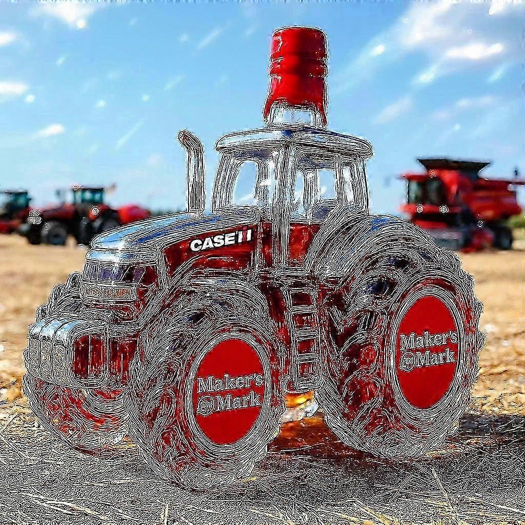 Whiskey Bottle Tractor Shape 10 Oz Novelty Creative Tractor Theme Empty Bottle