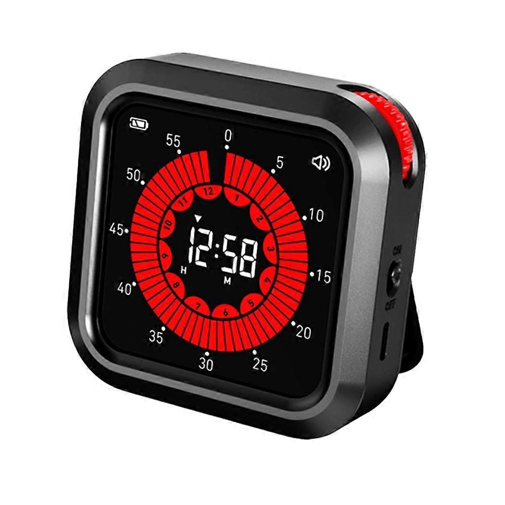 X-JSQ817A-01 Visual Time Manager Timer Large LCD Screen Magnetic Alarm Clock for Study Work Cooking