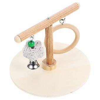 Perchoir balançoire en bois avec support pour perruches calopsittes