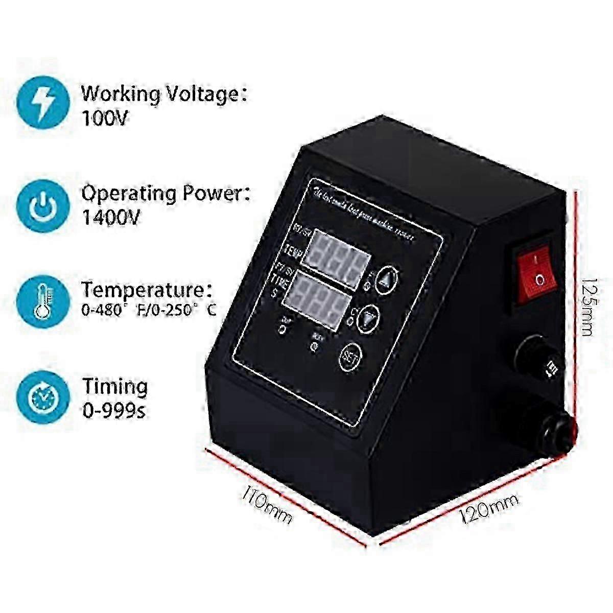 Heat Press Control Box Replacement Digital Panel Accessory Machine 1400W Temperature Controller 110-- ting