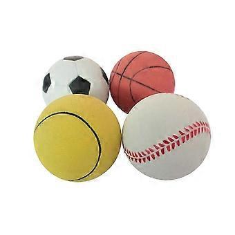4 stks Duurzame Bounce Ball Pet Dog Toys Rubber Fetch Ball Training Interactief hondenspeelgoed