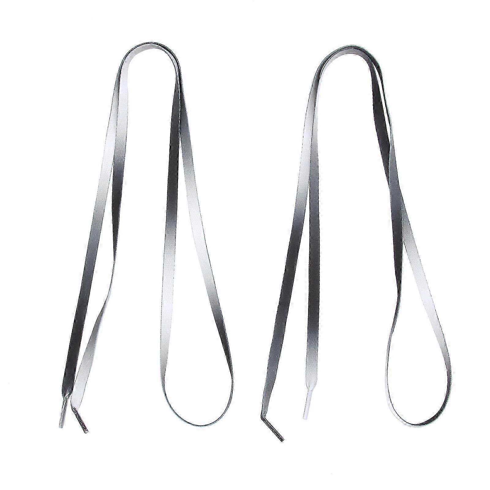 1 Pair Universal Elastic Sneakers Laces Black Gradient Pattern Flat Shoelaces