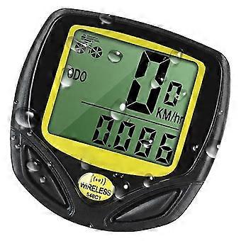 Wireless Bike Odometer with LCD Display, Digital Bike Speedometer with Speed Distance Time, IPX4 Waterproof for MTB Road@O2