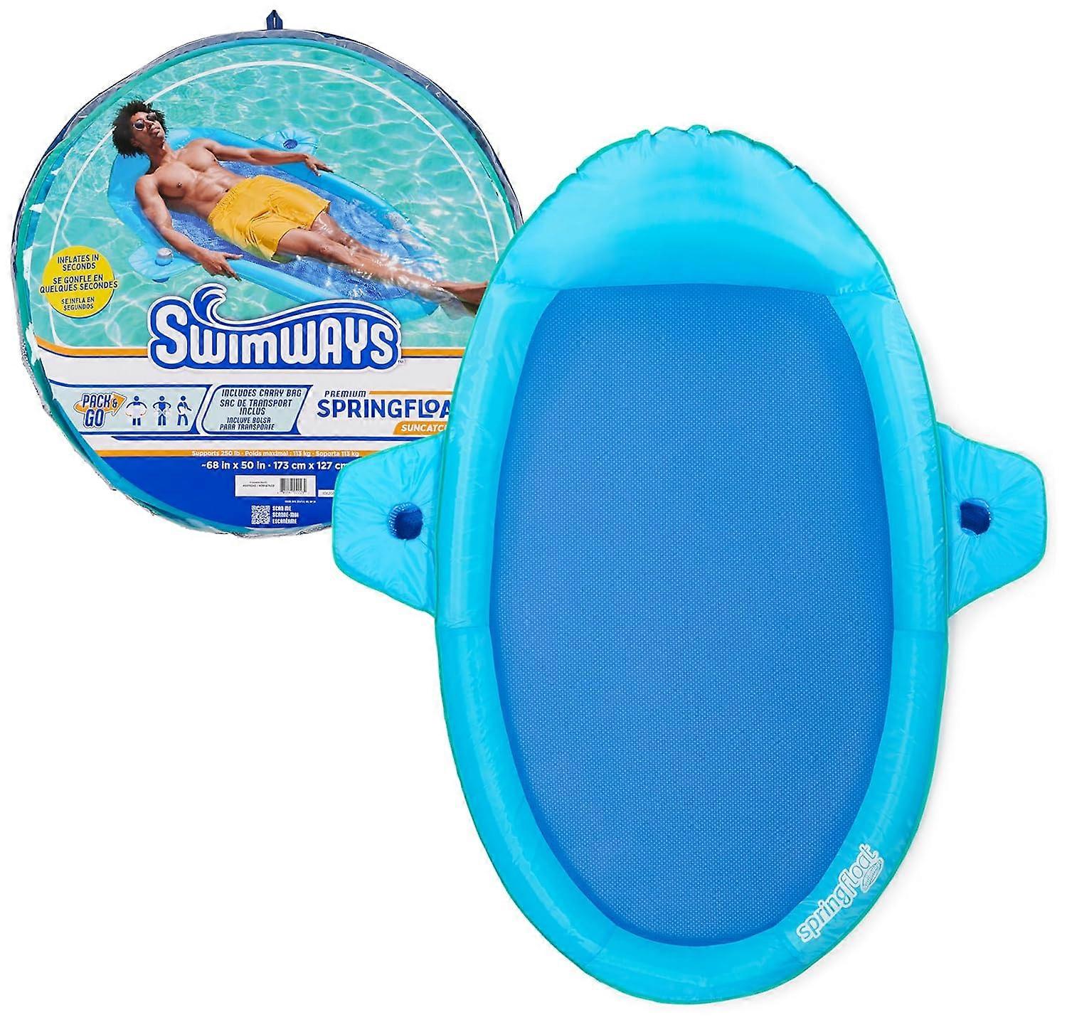 Oval Spring Float Pool Raft with Handles - Sunken Treasure