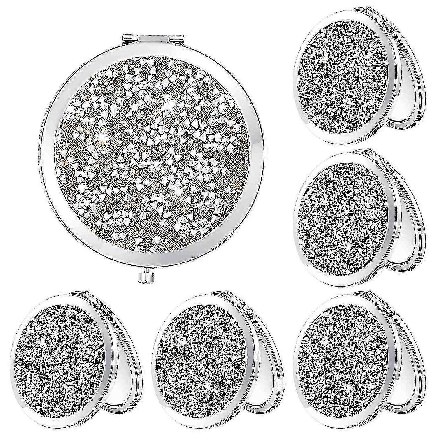 6pcs Magnifying Compact Cosmetic Mirror