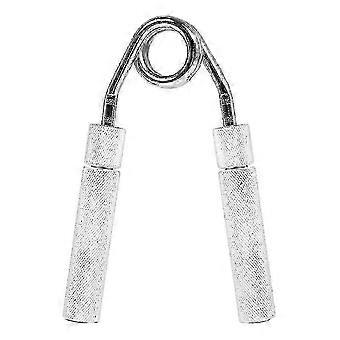 Gripversterker compatibel met onderarmtraining, verstelbare metalen handgreep, roestvrijstalen handvat, robuuste aluminium A-grip (kleur: zilver) (1 stuk)