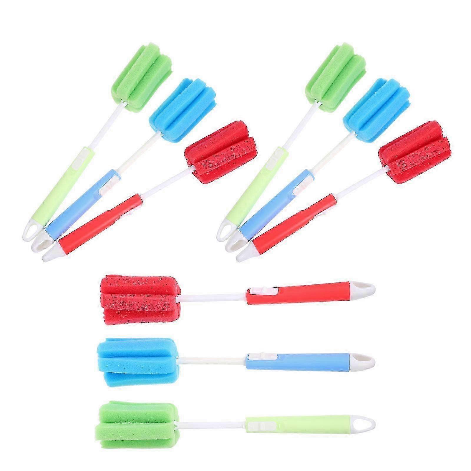 Sponge Bottle Brush Cleaner with Adjustable Long Handle 45 Pieces