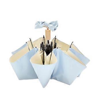 Compact Travel Umbrella, Automatic Windproof Folding Design for Sun and Rain Protection