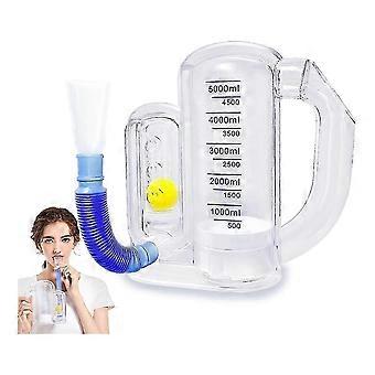 Breathing Exercise Device for Lungs,Deep Breathing Trainer for Adults-5000Ml Volume Measurement with Flow Rate Indicator-Good