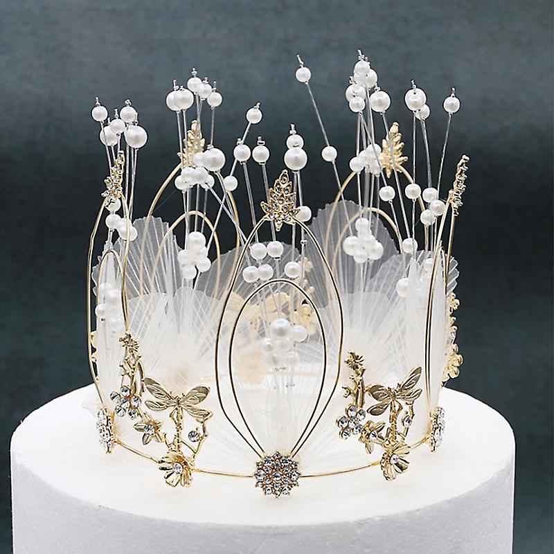 Alloy Crown Cake Topper Wedding Birthday Party Cupcake Topper Cake Insert Card