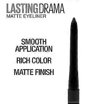 Maybelline Lasting Drama Waterproof Matte Eyeliner Pencil Jet Black 0.01 Oz