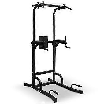 Kraftstation mit Klimmzugstange – Schwarz – 27,1 kg – Metall – Für das Training zu Hause.