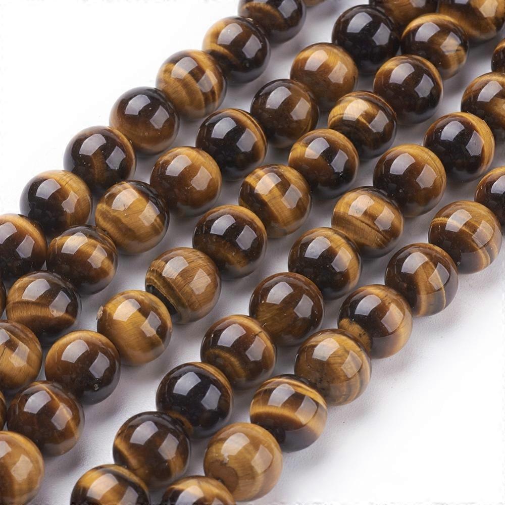 Natural Tiger Eye Beads Strands Grade A Round 10mm