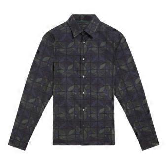 Ted Baker Mens Floral Point Collar Long-Sleeved Shirt