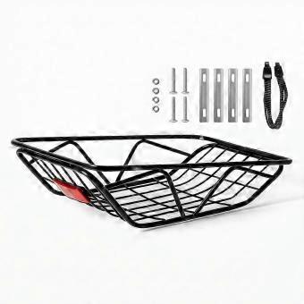 Low-Profile Rear Rack Basket with Reflector