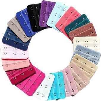 22 Pcs Women’s Bra Extenders, 3 Rows 3 Hooks Soft Elastic Extension Strap, 22 Colors Bra Band Adjusters for Daily Use