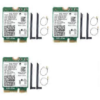 3X 9560NGW WiFi Card+2XAntenna 1730Mbps Wireless AC 9560 2.4G+5G BT 5.0 802.11Ac M.2 CNVI 9560NGW Wireless Adapter core