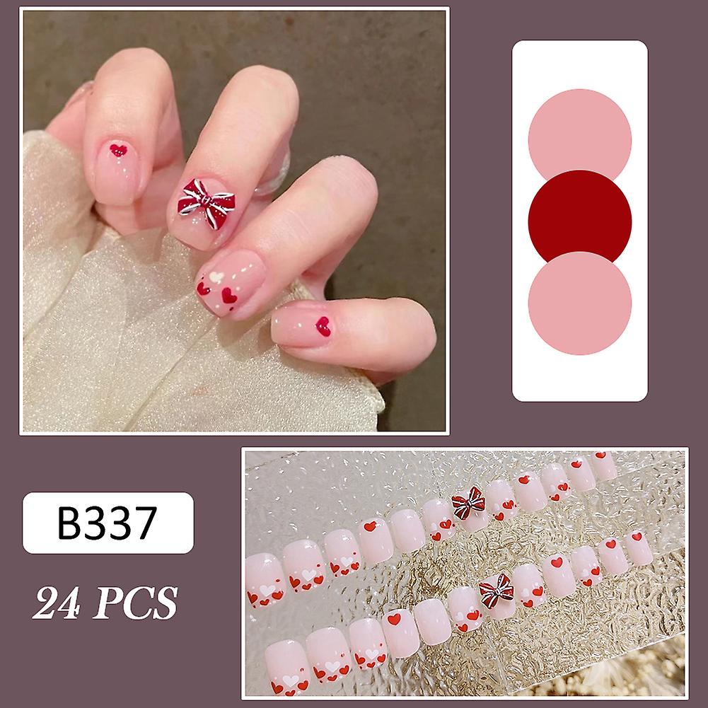 Artificial Press-on Nails With Bow Setting Super Durable And Never Splitting Fake Nails