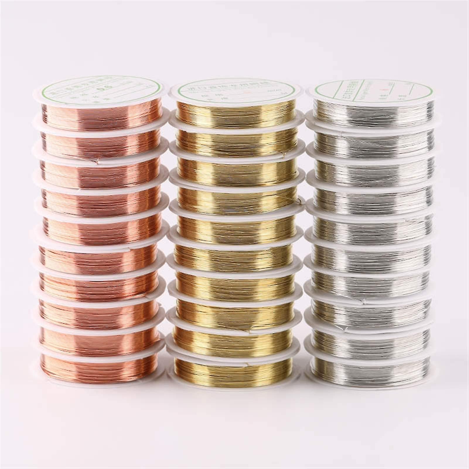 4pcs μαλακό καλώδιο 0.4mm ασημένιο χρυσό κράμα καλώδιο, χάντρα καλώδιο, diy χάλκινο καλώδιο, κοσμήματα σύρμα σχοινί αξεσουάρ μακράς διαρκείας