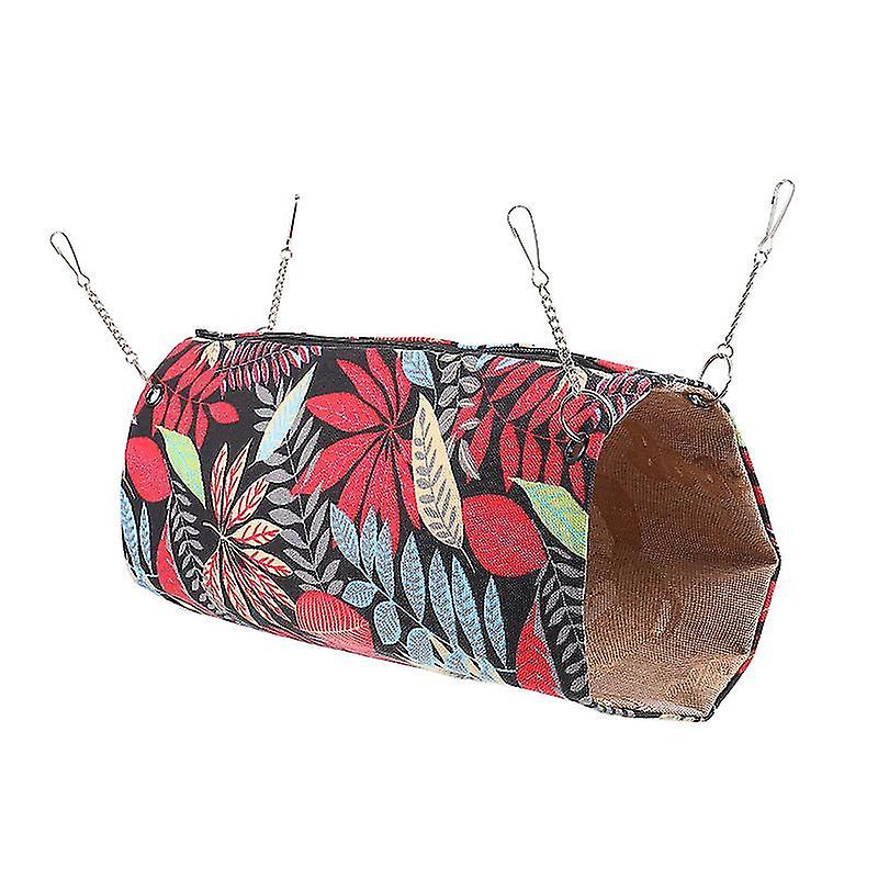 15X15x40cm Black Small Animal Bedding Hanging Pet Cooling Tunnel Hamster Canvas Hammock Guinea Pig H