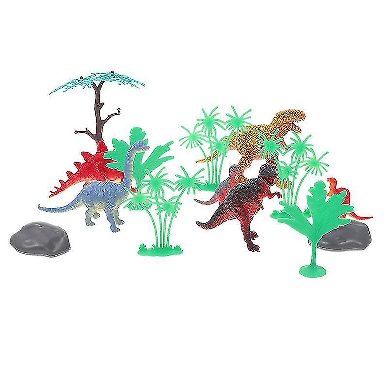 17.5X7cm Assorted Color Toy Playsets 1 Set Of Simulation Dinosaur Toys Pvc Emulation Animal Playthin