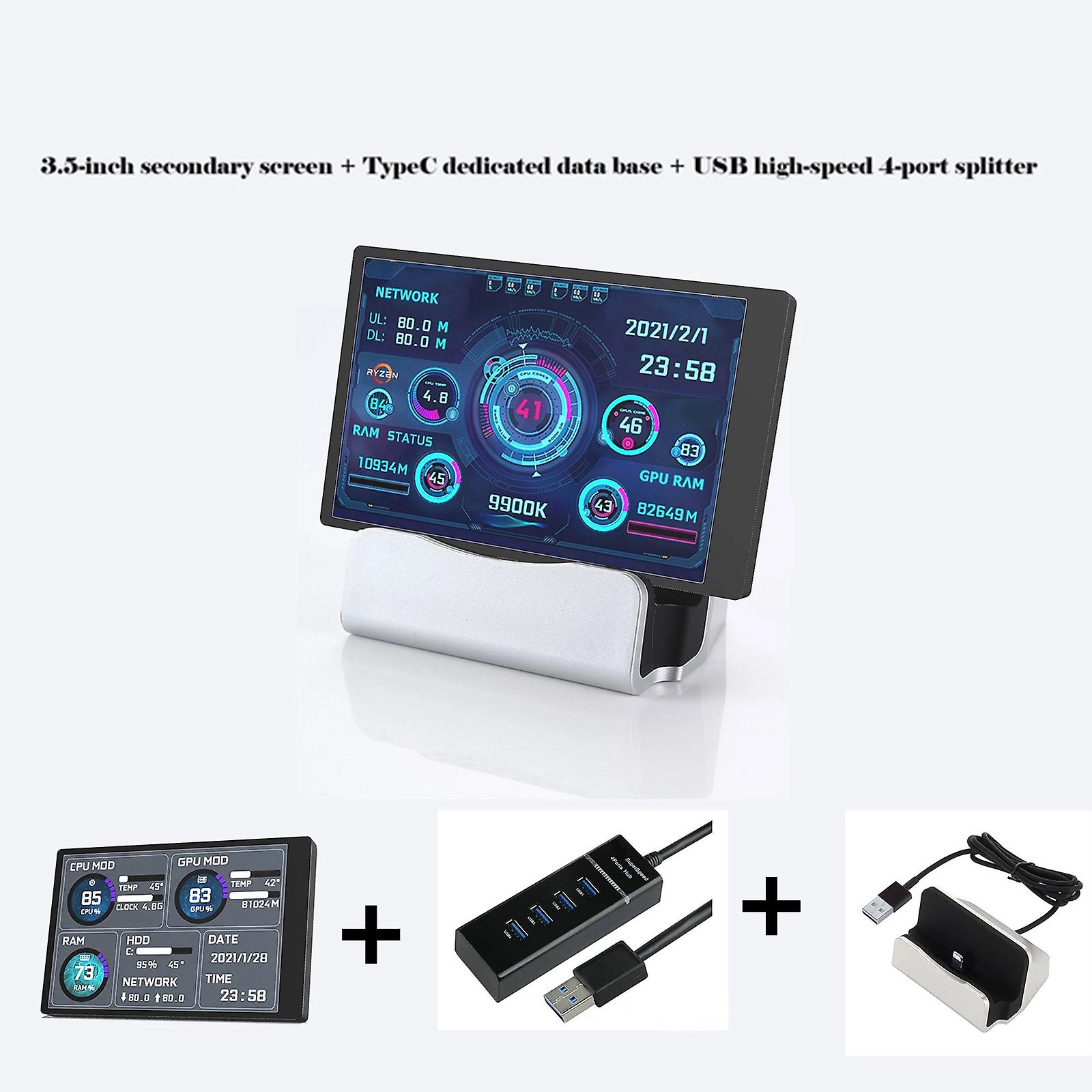 Monitor LCD IPS da 3,5" per set di schermi secondari Mini ITX Chassis TYPE-C
